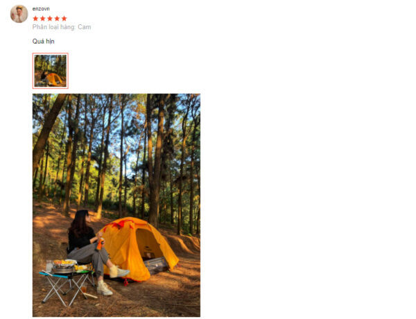 Mua lều cắm trại hãng nào tốt? Feedback khách mua lều cắm trại 2 người Naturehike