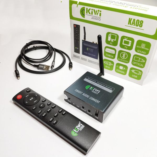 KIWI KA08 bộ giải mã âm thanh tích hợp Bluetooth, Remote và Bass Treble
